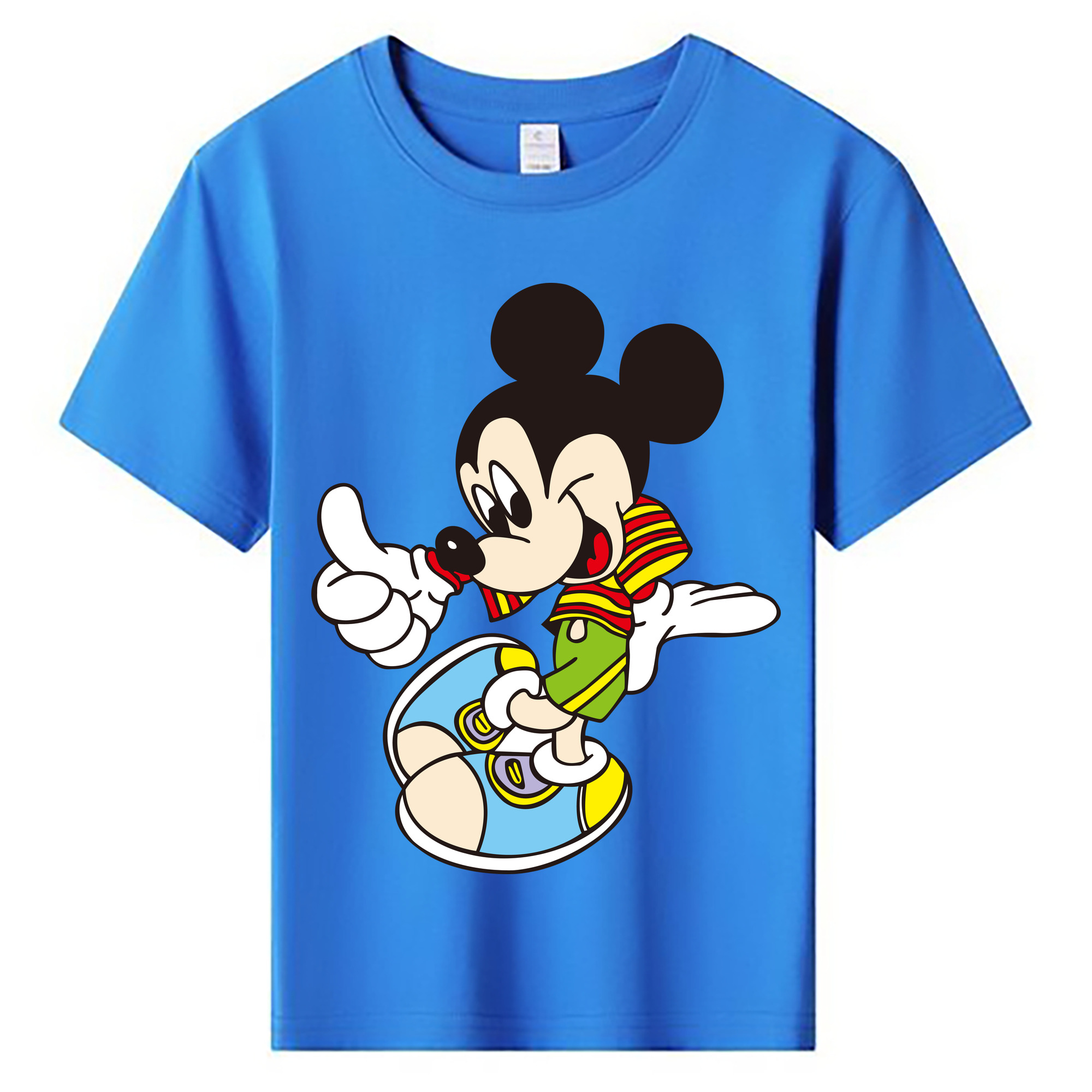 ミッキーマウス Mickey Mouse 綿100％キッズTシャツ（フロントプリント）